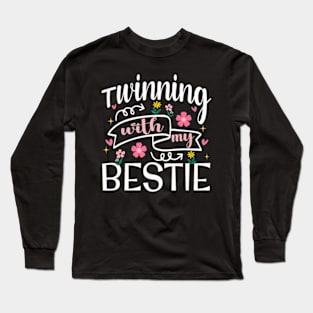 Twinning With My Bestie Girls Twin Day Best Friend BFF Cute Long Sleeve T-Shirt